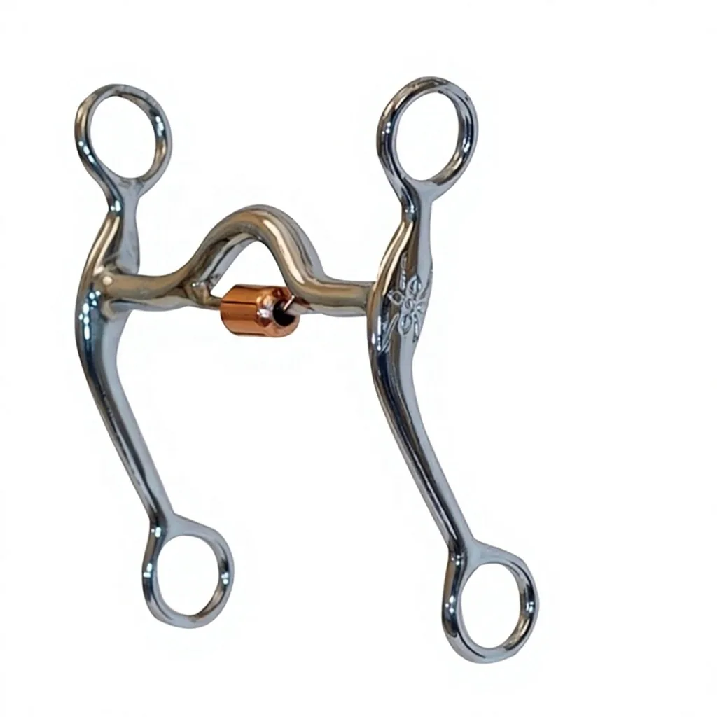 Western Long Shank Tom Thumb Bit Mouth Stainless Steel Link Customized Size Horse Tack — RJ-634, product image 4
