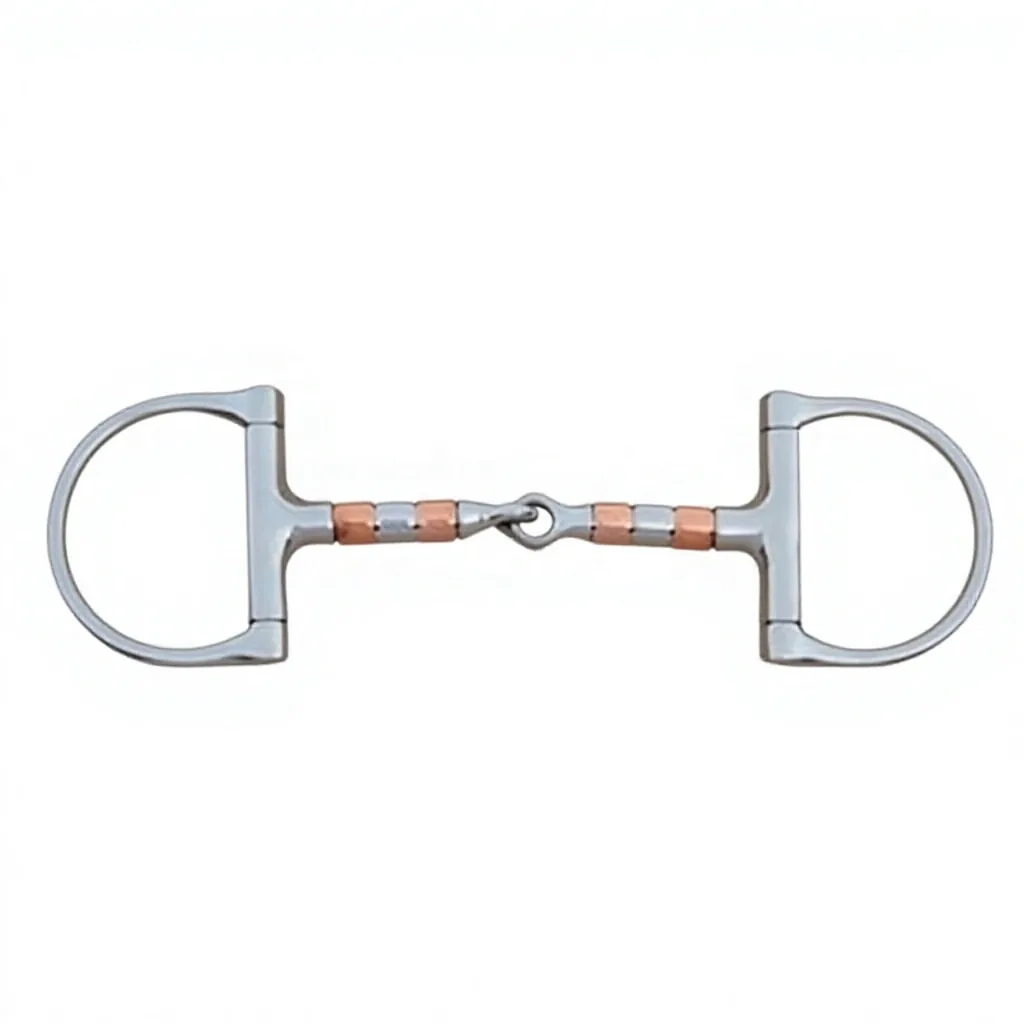 Horse Snaffle Bit Stainless Steel Copper Inlaid Jointed Loose Ring Full Cheek Design — rj-0908, product image 6