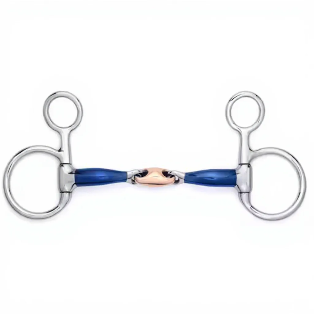 Sweet Iron Blue Hanging Cheek Horse Bit with Muller-Style Mouthpiece — RJI 201910, product image 4