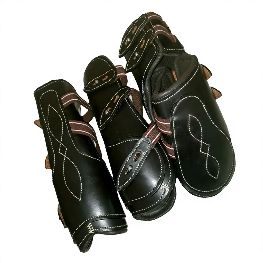 Adjustable PU Leather Horse Leg Boots and Tendon Support Wraps — RJ-8973356, product image 2