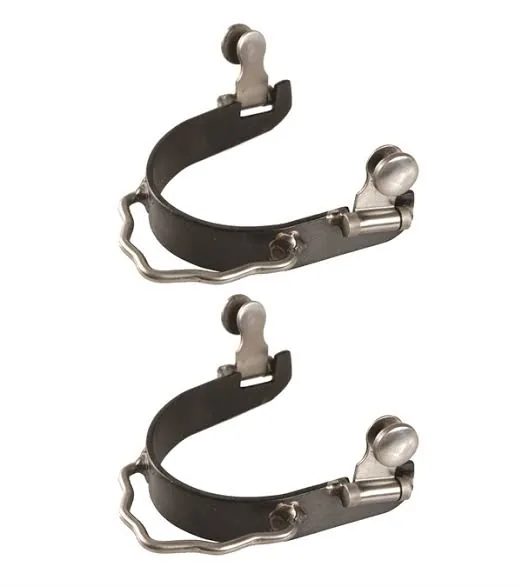 Stainless Steel Sidewinder Slip-on Riding Spurs Polish Custom Logo Western Barrel Horse — RJ-2321, product image 5