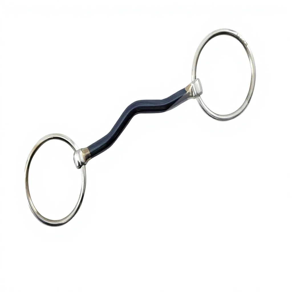 Stainless Steel Loose Ring Horse Bit with Copper Star Roller — RJ-0504, product image 4