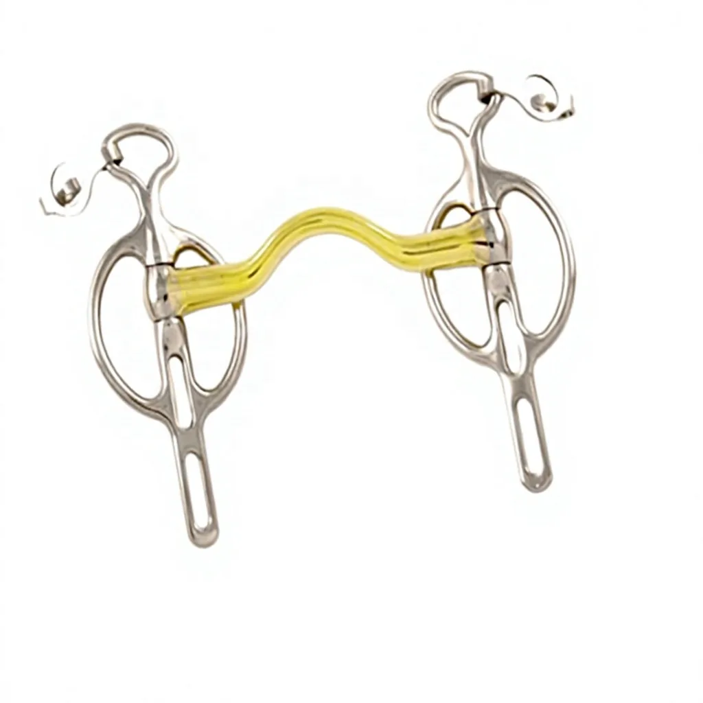 Miniature 2-Slot Liverpool Mullen Mouth Carriage Driving Horse Bit in German Silver — RJ-0551, product image 2