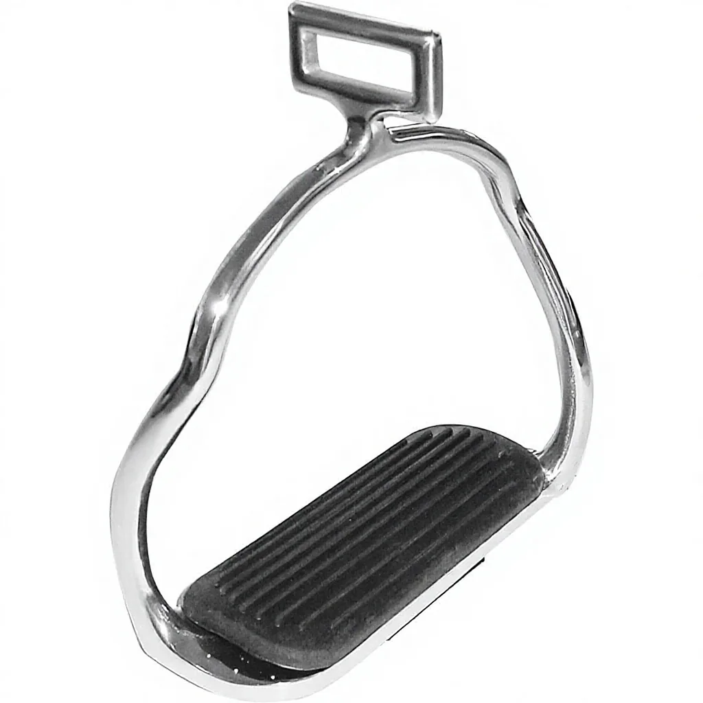 Stainless Steel Safety Riding Stirrup Double Bent Western Adjustable Reusable Equestrian Equipment — RJ-9775H, product image 3