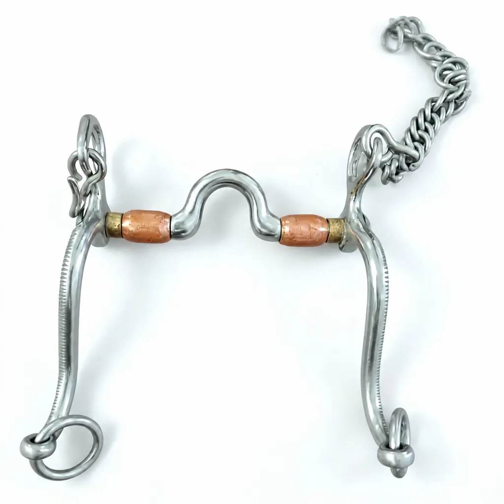 Spanish Baroque Horse Bit in German Silver and Stainless Steel — rj-0560, product image 4