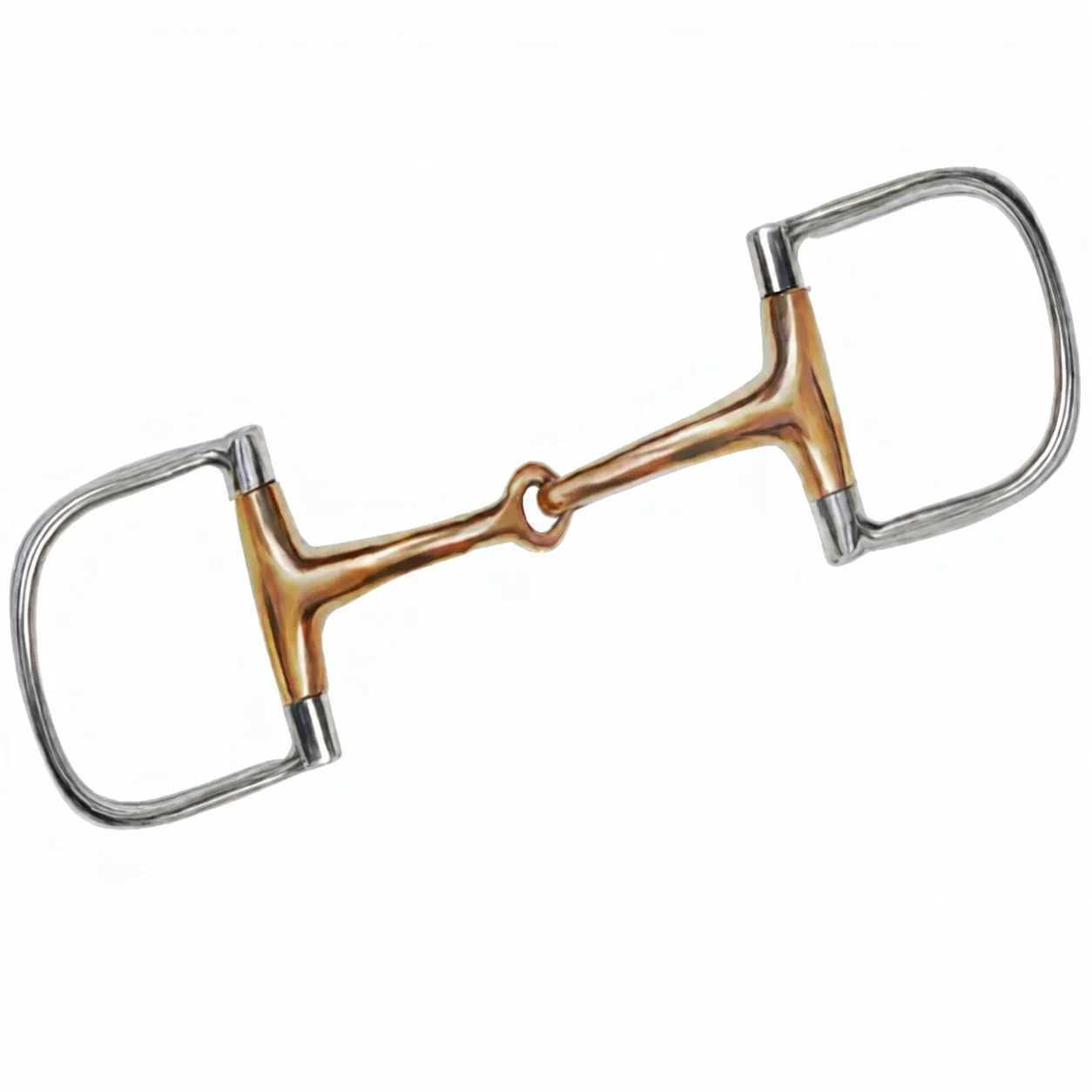 Stainless Steel Equestrian Western Horse Dee Bit Round Mouth Polished Riding Tack — RJ-877554, product image 6
