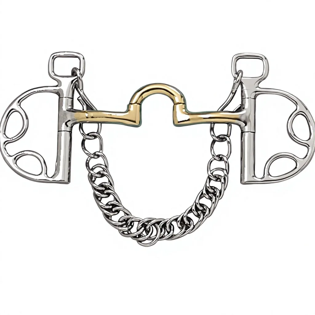 Stainless Steel Kimberwick Horse Snaffle Bit with Ported Barrel — RJ-0544, product image 5