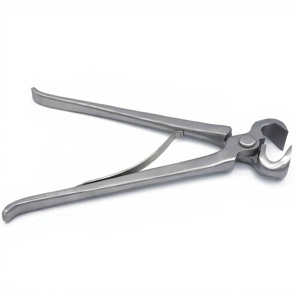 Stainless Steel Horse Hoof Nippers Spring Loaded Trimmer Reusable Handheld Veterinary Grooming Tool for Equine Hoof Care