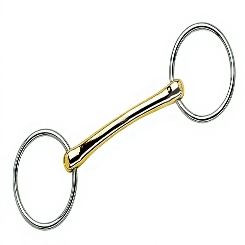 Custom Logo Stainless Steel Loose Ring Horse Snaffle Bit with Full Melon Mouth