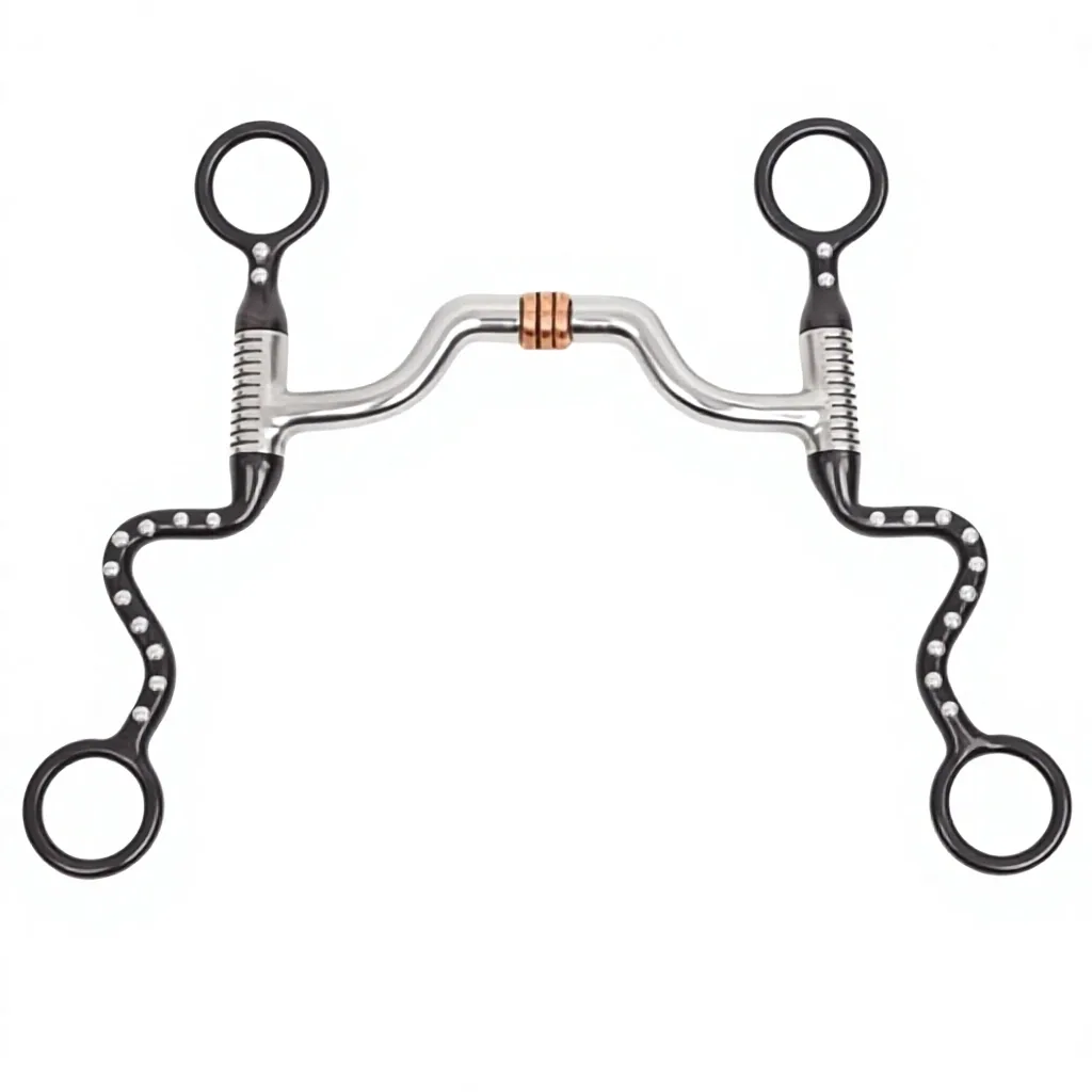 Stainless Steel Horse Bit Training Riding with Rope Loops Rust Resistant Equestrian Tack — rj-0884326, product image 3