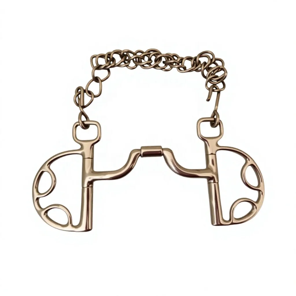 Stainless Steel Kimberwick Horse Snaffle Bit with Ported Barrel — RJ-0544, product image 6