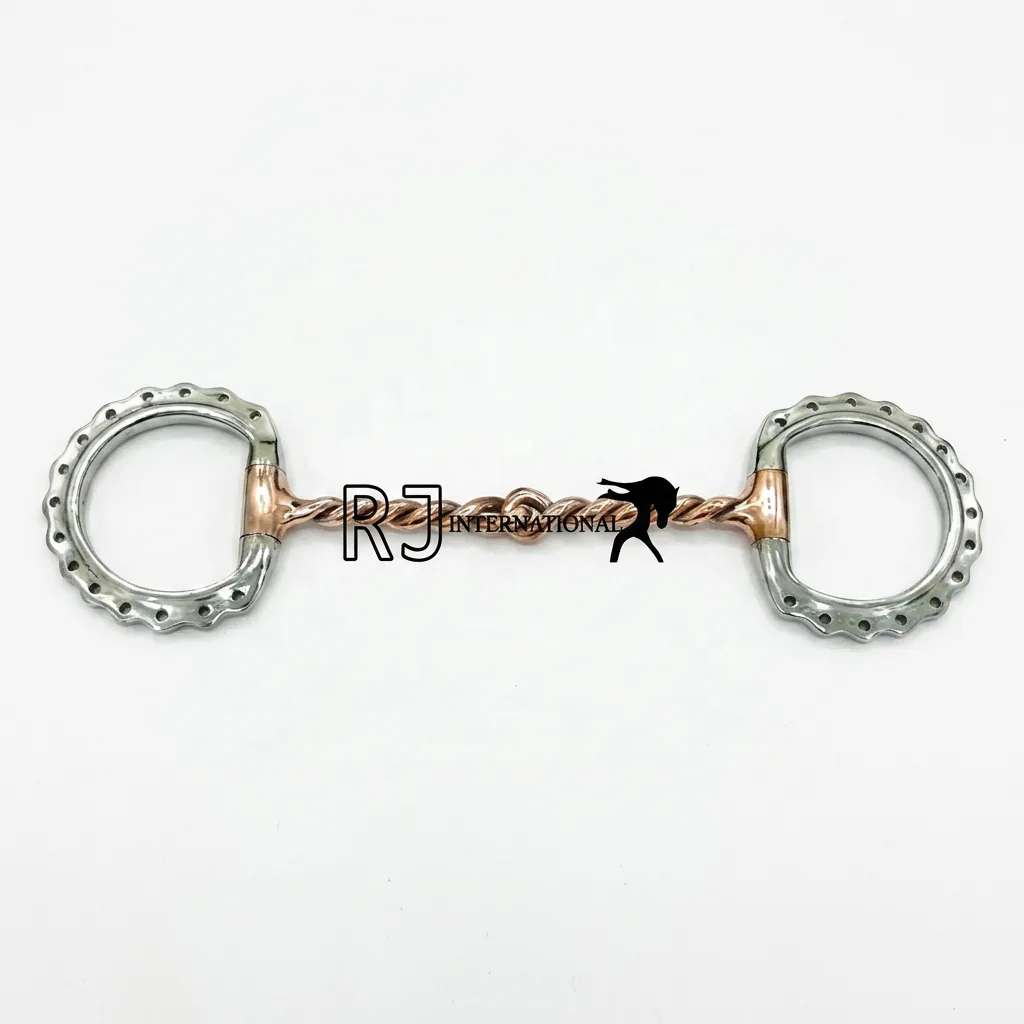 Baroque Horse Snaffle Bit with German Silver Mouth — RJ-0561, product image 3