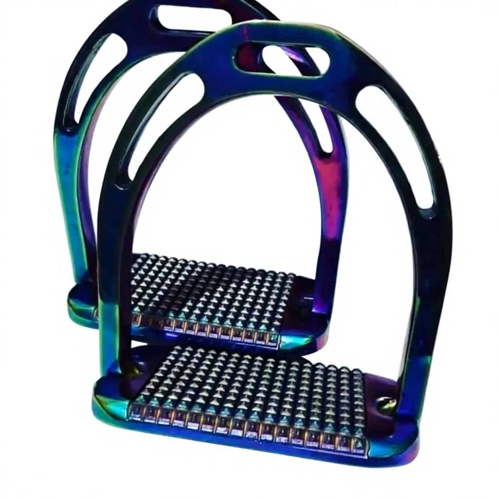 Rainbow Stainless Steel Horse Riding Stirrups — rj-0900, product image 2