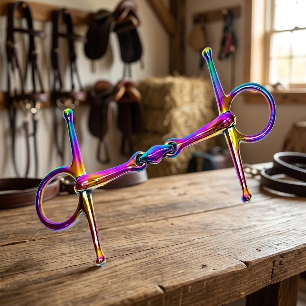 Rainbow Stainless Steel Full Cheek Horse Bit — RJ-641, product image 6