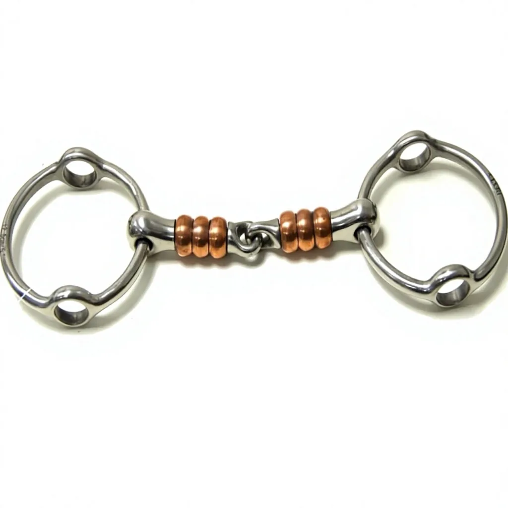 Custom Logo Equestrian Stainless Steel Loose Ring Copper French Link Western Style Bit — RJ-0521, product image 5