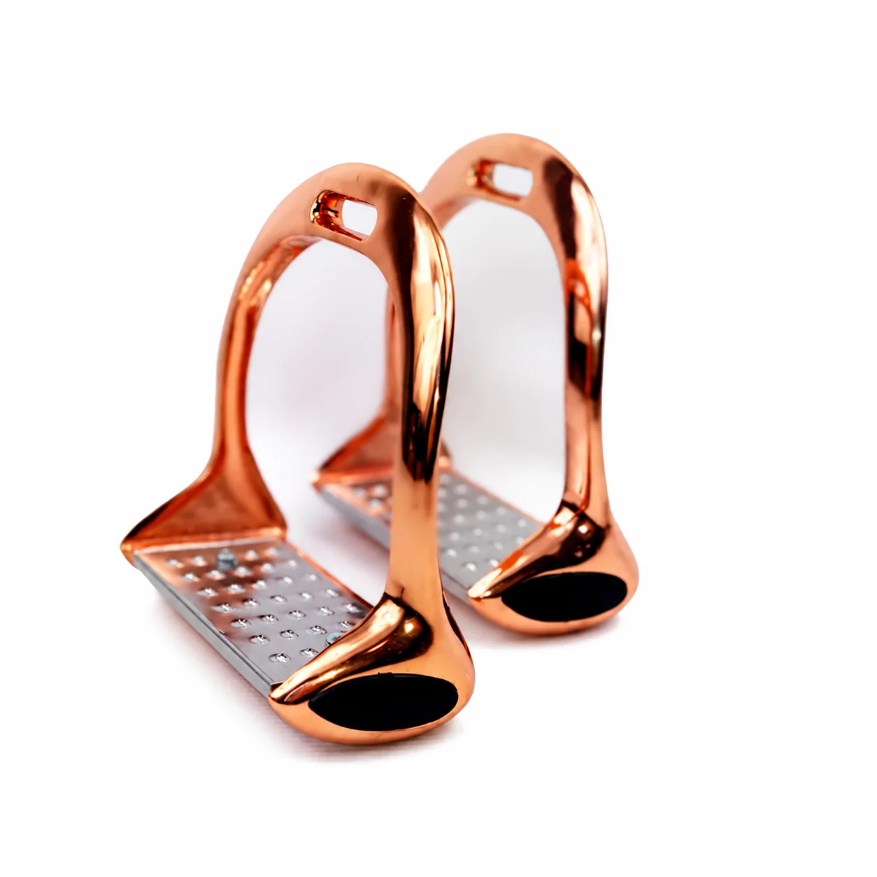 Rose Gold Stainless Steel and Aluminum RELIA Safety Horse Riding Stirrups — RJI-HFS-1205, product image 5