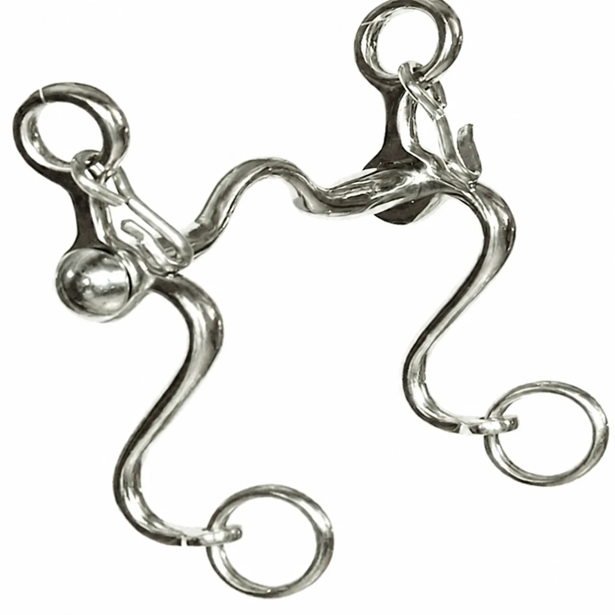 German Silver and Stainless Steel Baroque Horse Bit — RJ-0558, product image 5