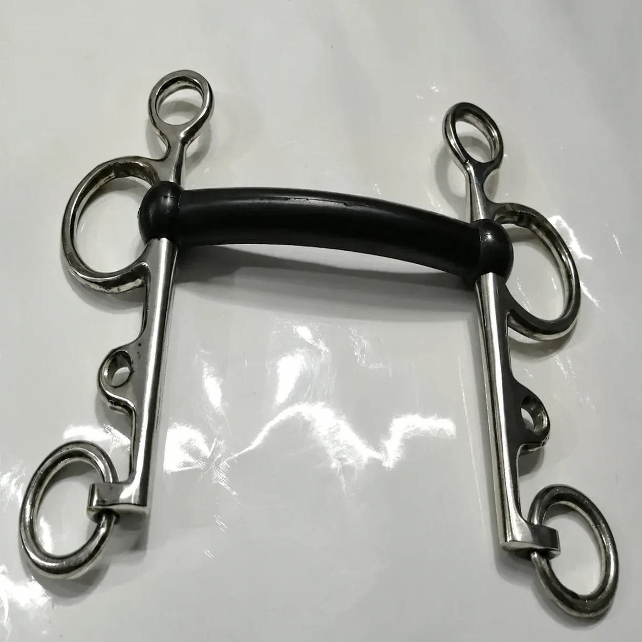 Rubber Mouth Pelham 12.5cm 13.5cm Stainless Steel Horse Bits Custom Logo Racing — RJ-0535, product image 6