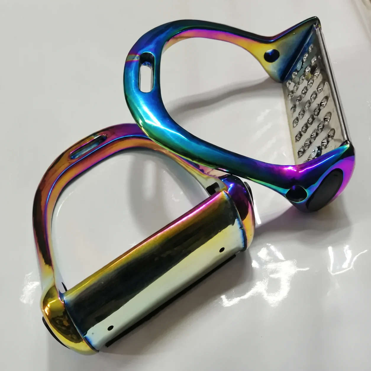 Custom Logo Stainless Steel and Aluminum Western Jock Horse Riding Stirrups — RJI-HFS-1207, product image 4