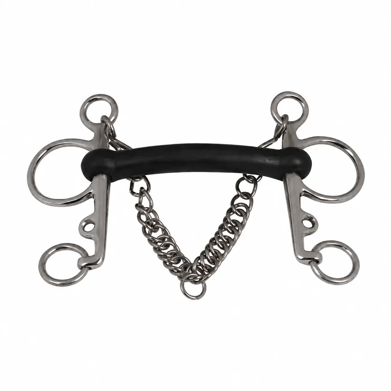 Rubber Mouth Pelham 12.5cm 13.5cm Stainless Steel Horse Bits Custom Logo Racing — RJ-0535, product image 3