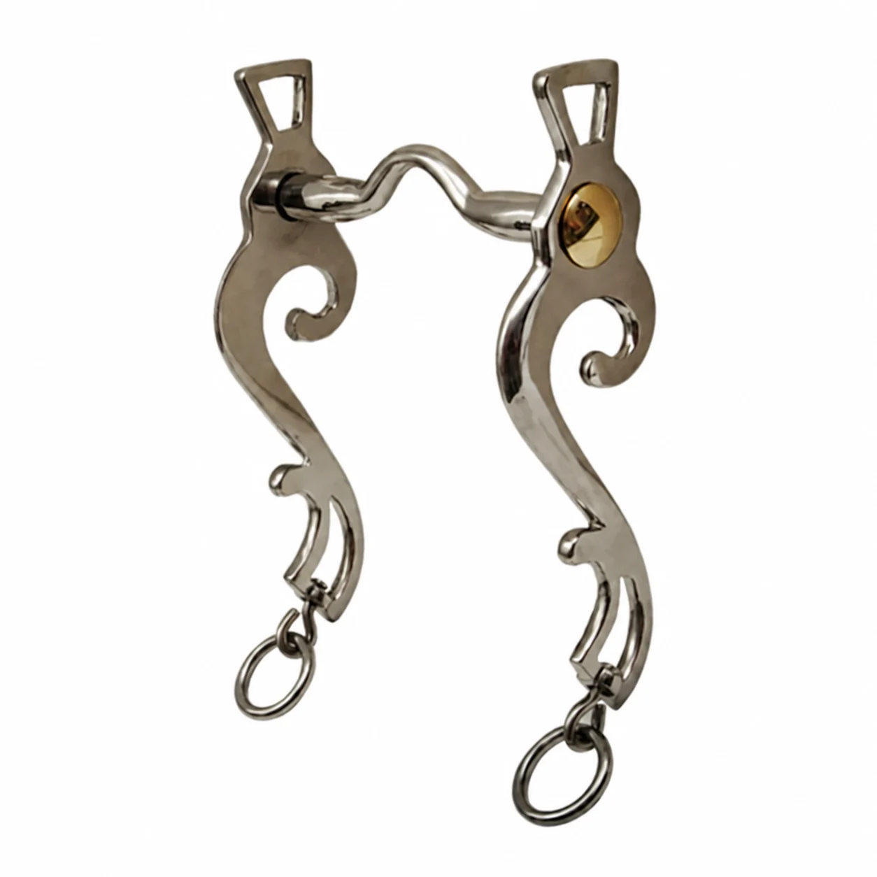 German Silver and Stainless Steel Baroque Horse Bit — RJ-0558, product image 4