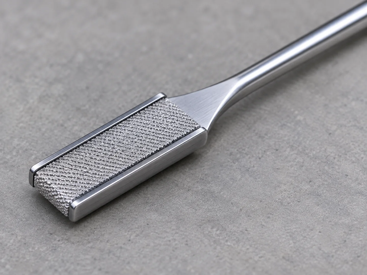 Rectangular dental float working head and its narrow connecting shaft