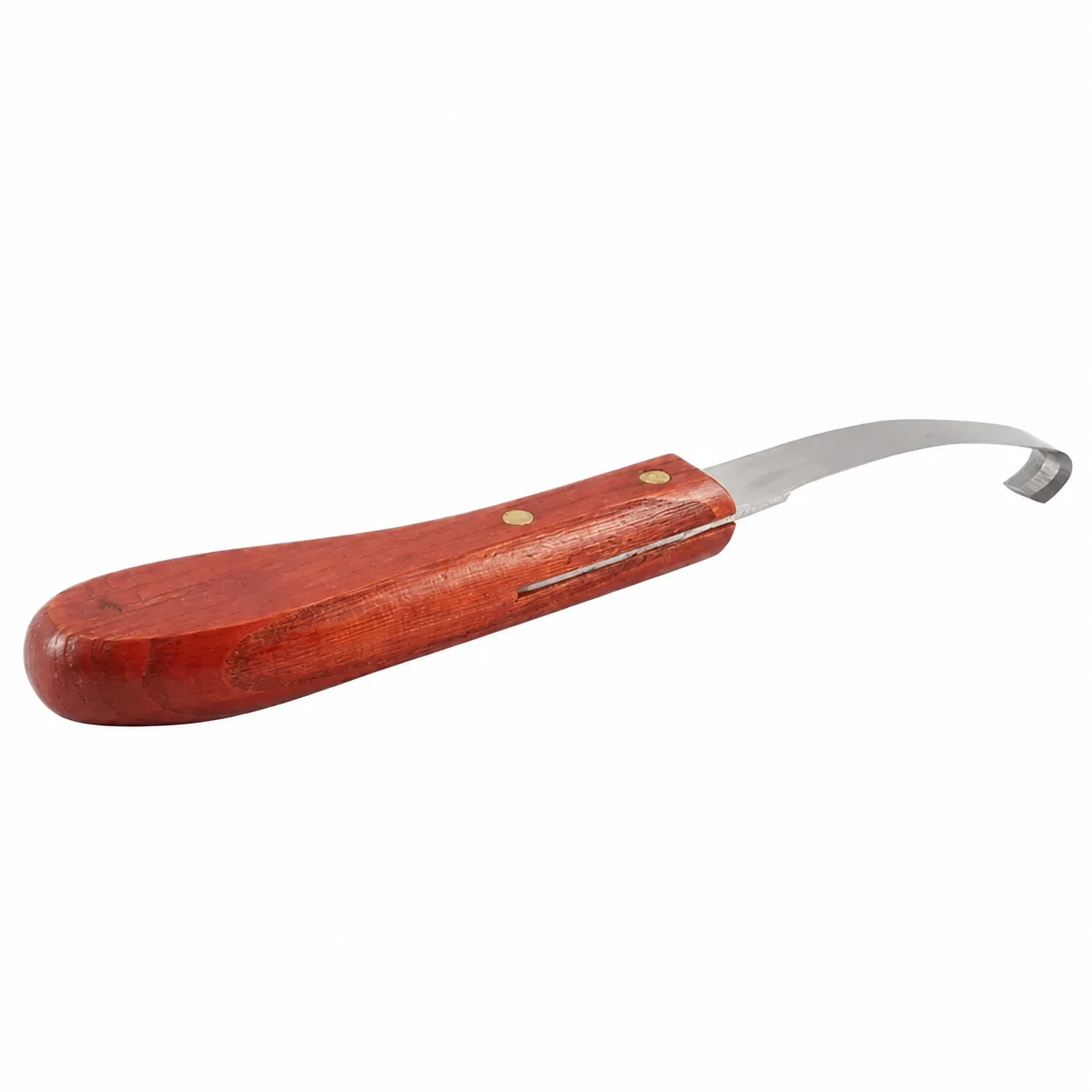 Customized Double Sided Horse Hoof Pick Stainless Steel Lightweight Professional Team Cutter Wooden Handle Farrier Tool — RJ-87634567, product image 2