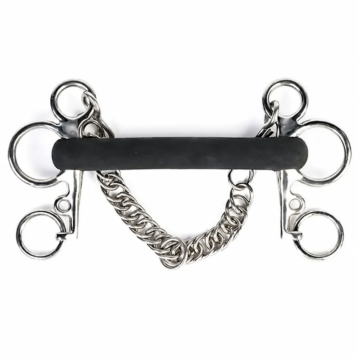 Rubber Mouth Pelham 12.5cm 13.5cm Stainless Steel Horse Bits Custom Logo Racing — RJ-0535, product image 2